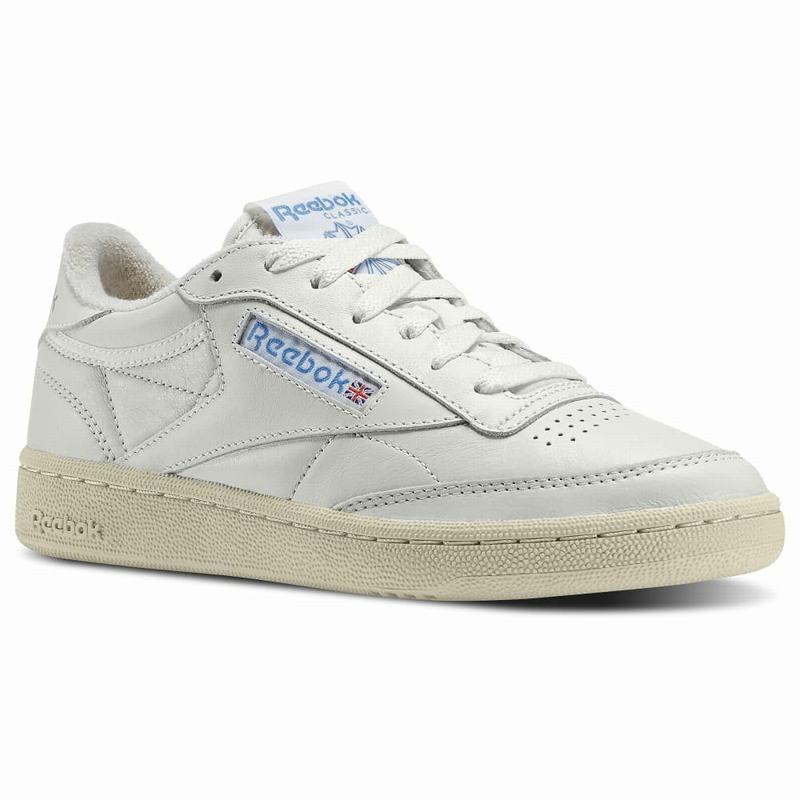 Tenisi Reebok Club C 85 Vintage Dama Albi/Albastri/Rosii Romania ME9180LG